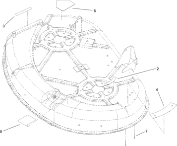 Deck Assembly Diagram and Parts List for 81245 (270000001-270999999)(2007) Lawn Boy Lawn Tractor